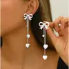 Aretes Borla Corazón Lazo Novedades Transfronterizas Europeas y Americanas Aretes Personalizados de Moda Regalos Conmemorativos para Mujeres para Fiesta de Vacaciones