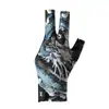 Guantes de Billar, Antideslizantes, Resistentes al Desgaste, de Tres Dedos, Finos, Transpirables, Absorbentes del Sudor, Elásticos, Guantes de Snooker de Medio Dedo para Hombres y Mujeres