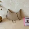 Bolsa de Ombro/Transversal Feminina com Padrão Trançado de Nicho Estilo Francês, Verão 2026 Vintage Casual Elegante de Alto Valor