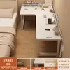 Escritorio de Esquina para Computadora Escritorio de Esquina para Dormitorio Hogar Mesa Integrada con Estantería Escritorio de Estudio para Estudiantes Escritorio de Oficina de Forma en L