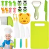Juego de Cuchillos de Fruta de Plástico para Niños de 36 Piezas de Amazon, Juego de Educación Infantil con Cuchillo de Madera y Tabla de Cortar, Cuchillo para Fruta y Pan