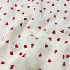 Algodão Gaze Dupla Crepe Pequeno Amor Crepe Tecido Toalha de Banho Do Bebê Roupas Domésticas Desgaste Infantil Pijamas Cobertor Tecido