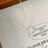 Collar de plata de ley S925 minimalista con hebilla de herradura en forma de U para mujer, cadena para la clavícula de diseño geométrico de moda versátil de lujo ligero nicho
