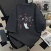 Camiseta de Manga Corta de Algodón Puro Talla Grande Europea y Americana 100 kg Nuevo Estilo 2026 Diseño de Nicho Top Holgado Oversize para Mujer