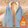 Nuevo cárdigan con capucha cálido de borrego para hombre para otoño e invierno con cremallera, chaqueta gruesa versátil casual con forro polar