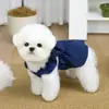 Roupas para Pets Bichon Teddy Roupas para Cachorro Gato Primavera Verão Finas Respiráveis Vestido Princesa 26 Vestido Coleira Minimalista