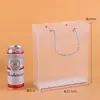 Bolsa de Mão de PVC Transparente Bolsa de Doces de Casamento Sacola de Plástico PP para Lembrancinha Bolsa de Presente Fosca Promoção Publicitária