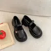 Populares zapatos de cuero para mujer con suela gruesa, nueva colección de otoño 2026, estilo británico retro, suela suave, perfectos con vestidos, versátiles zapatos Mary Jane