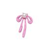 Joia para Nail Art de Laço Creme Cor Fofa Gravata Borboleta Delicada Diamante Pérola Fresca Liga de Metal Decoração para Unhas