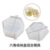 Molde de gota de resina epoxi DIY caja de almacenamiento redonda tradicional amor flor adornos de joyería venta al por mayor por lotes
