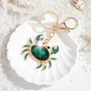 Moda Europea y Americana Nueva Llegada Serie Oceánica Llavero Lujo Creativo Lindo Versátil Cangrejo Llavero Colgante de Bolso