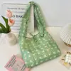 57162 Ins Nuevo Estilo Bolso de Hombro Flor de Loto Bolsa de Chaleco con Estampado Fresco Bolso para Clase de Estudiante Mochila Escolar con Cordones