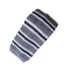 Gravata Tricô Casual Listrada Masculina Atacado, Gravata de Pescoço Estreita Slim Fashion, Gravata Tricô Plano Slim Masculina