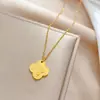 [Acero de titanio para todo el cuerpo] Collar de oro real estilo conejo minimalista 1314 para mujer, cadena para la clavícula de celebridad de internet, accesorios