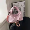 2026 Bolsa de Mão com Laço em Tecido de Nylon Estilo Floresta Nova Bolsa Casual Simples de Grande Capacidade Bolsa de Ombro Transversal