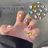 Pedras de Strass Octogonais Azuis da Moda para Nail Art, Pedras de Strass Super Brilhantes com Fundo Reto, Pedras de Strass de Vidro Cristal para Unhas, Pedras de Strass Azuis Claras de Formato Irregular
