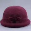 Sombreros para mujeres de mediana edad y ancianas, sombrero cálido de invierno para mamá, grueso con terciopelo, sombrero tipo cubo para personas mayores, abuela, sombrero de lana tejido para señora mayor