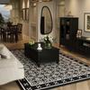Alfombra Americana Retro Sala de Estar Sofá de Alta Gama Tapete de Piso Impermeable y Antifouling Dormitorio Lavado Libre Mesita de Noche Nuevo Tapete para Mesa de Centro