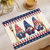 Mantel del Día de la Independencia Edición Especial Transfronteriza con Estrellas Americanas Impresión de Algodón y Lino Fiesta Familiar Americana Cocina Comida Occidental Mantel Aislante