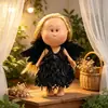 Ropa solo España Mia Potato Muñeca Ropa 24cm Muñeca Vestido de Ángel con Tiras de Plumas Blancas y Negras para Niña
