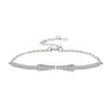 Pulseira de Laço Simples Nova Original Estilo Coreano Dongdaemun Elegante Cravejada com Zircônia Diária Versátil para Meninas