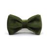 Venta caliente transfronteriza verde militar terciopelo guapo perro mascota collar correa corbata de lazo traje una pieza entrega grabado láser