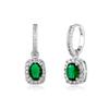 Pendientes ovalados grandes de esmeralda moda nacional pendientes de moda personalizados pendientes de botón de diamante para hombre y mujer venta caliente de comercio exterior jinao