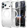 Funda de teléfono magnética de onda de aire con airbag adecuada para Apple 18ProMax iPhone16 cubierta protectora transparente anticaída de cuatro esquinas