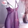 Flor Amor Mar Sexy Lingerie Abertura Frontal Vestido Sexy Renda Romântica de Rede Laço Pura Desejo Camisola A740
