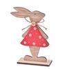 Nuevos adornos de conejito de Pascua de madera, artesanías decorativas de conejito de Pascua, adornos de madera artesanales