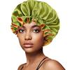 Gorro de dormir elástico de satén de doble capa, de ala ancha, de color liso, para la ducha, de belleza, venta al por mayor, gran oferta transfronteriza