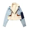 Fábrica de Origem ODM de Lote Pequeno Jaqueta Jeans Feminina Jaqueta Jeans Feminina Fábrica Personalizada Personalização