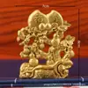 Adornos de durazno de cumpleaños de metal sólido regalo de cumpleaños aleación cinco bendiciones Linmen calabaza porche regalo de cumpleaños para ancianos