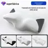 Travesseiro de espuma de memória em formato de chifre com rolo transfronteiriço, proteção para coluna cervical doméstica, pressão zero, recuperação lenta, travesseiro de espuma de memória em formato de chifre