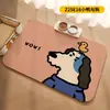 Tapete de alimentação para cães e gatos estilo cartoon, à prova de respingos e fácil de limpar, transfronteiriço; tapete de mesa adorável para animais de estimação de terra de diatomáceas; etiquetagem gratuita e dropshipping disponíveis