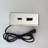Tomada USB Embutida, Tipo Oculto, para Mesa de Computador, Sofá, Mesa de Centro, Mesa de Cabeceira, Carregador Redondo, Carregamento Rápido Porta C