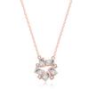 Collar de noria de plata esterlina S925 para mujer, Joker, venta al por mayor, nicho de alta gama, sensación de un diseño de dos usos, cadena de amor