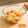 Vidrio de Borosilicato Alto con Tapa Recipiente para Amasar Resistente al Calor Recipiente Antiadherente Espesado Gran Capacidad Bol para Batir Huevos Bol para Hornear Bol para Ensalada Vidrio