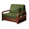 Sofá cama de doble propósito para siestas, sofá cama de estilo chino vintage, cama plegable de cuero encerado al aceite, multifuncional y plegable
