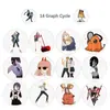500 Pegatinas/Rollo Chainsaw Man Anime Pegatinas en Rollo Pegatinas para Diario Decoración Transfronteriza Cinta Selladora para Coche Venta al por Mayor