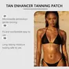 Parche de bronceado sin sol para uso al aire libre en verano, ligero, transpirable, fácil de aplicar, promueve un bronceado natural, adecuado para el cuidado diario, parche portátil