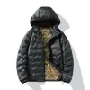 Chaqueta de plumón ligera de grafeno para hombre y mujer, abrigo con capucha casual cálido a prueba de viento para otoño e invierno, estampado personalizado