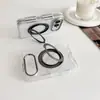 Funda Magnética de Acrílico Transparente para iPhone 18 Duo con Soporte Giratorio Plegable para Apple, Cubierta Protectora