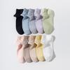 95% Algodón Sin Costuras Anti-Pilling Todo en Uno Máquina Versátil Básico Ligero Transpirable Color Sólido Calcetines de Barco para Mujer Calcetines Deportivos