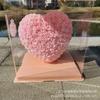 Regalo de San Valentín Flor de Rosa Corazón Regalo con Forma de Corazón para Mejor Amigo o Novia Flor Eterna de Espuma Corazón de Durazno Flores de Navidad