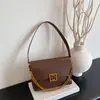 Bolso de Axila de Moda para Mujer 2026 Nuevo Otoño e Invierno Elegante Bolso de Mano Texturizado Simple Casual Retro Bolso de Hombro Cruzado