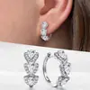 Pendientes de Diamante Azul Klein para Mujer, Modernos, Sencillos, de Alta Gama, Pendientes de Diamante de Colores, Pendientes de Circonita Azul Transfronterizos Europeos y Americanos