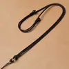Cadena de Clavícula Ajustable con Hilo Dorado Tejida a Mano Cordón Colgante de Jade Cadena Negra Ajustable