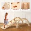 Estrutura de Escalada Dobrável de Madeira para Crianças Jardim de Infância Dispositivo de Treinamento Ágil com Sensor Equipamento de Escalada Indoor para Educação Infantil Bebê