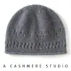 Gorro de tricô vazado liso para mulheres, novo estilo outono/inverno, versátil, faz o rosto parecer menor, chapéu de tricô quente, chapéu para clima frio
